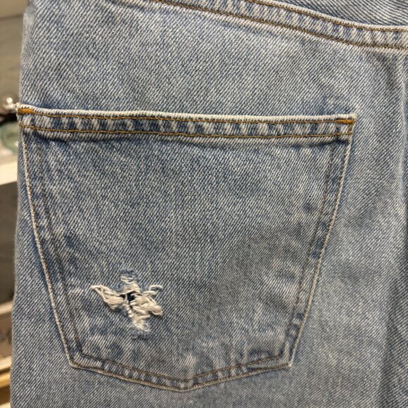 AGOLDE (Los Angelos) Straight Jeans in Light Wash Size 24 Distressed - Picture 7 of 14